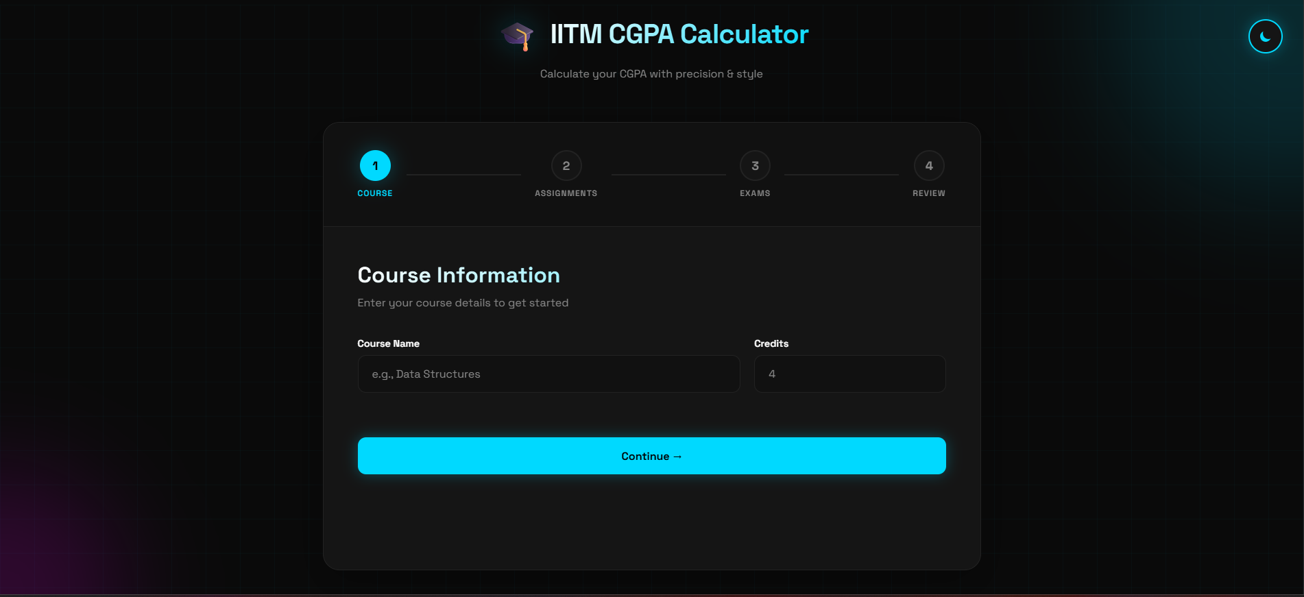 IITM CGPA Calculator