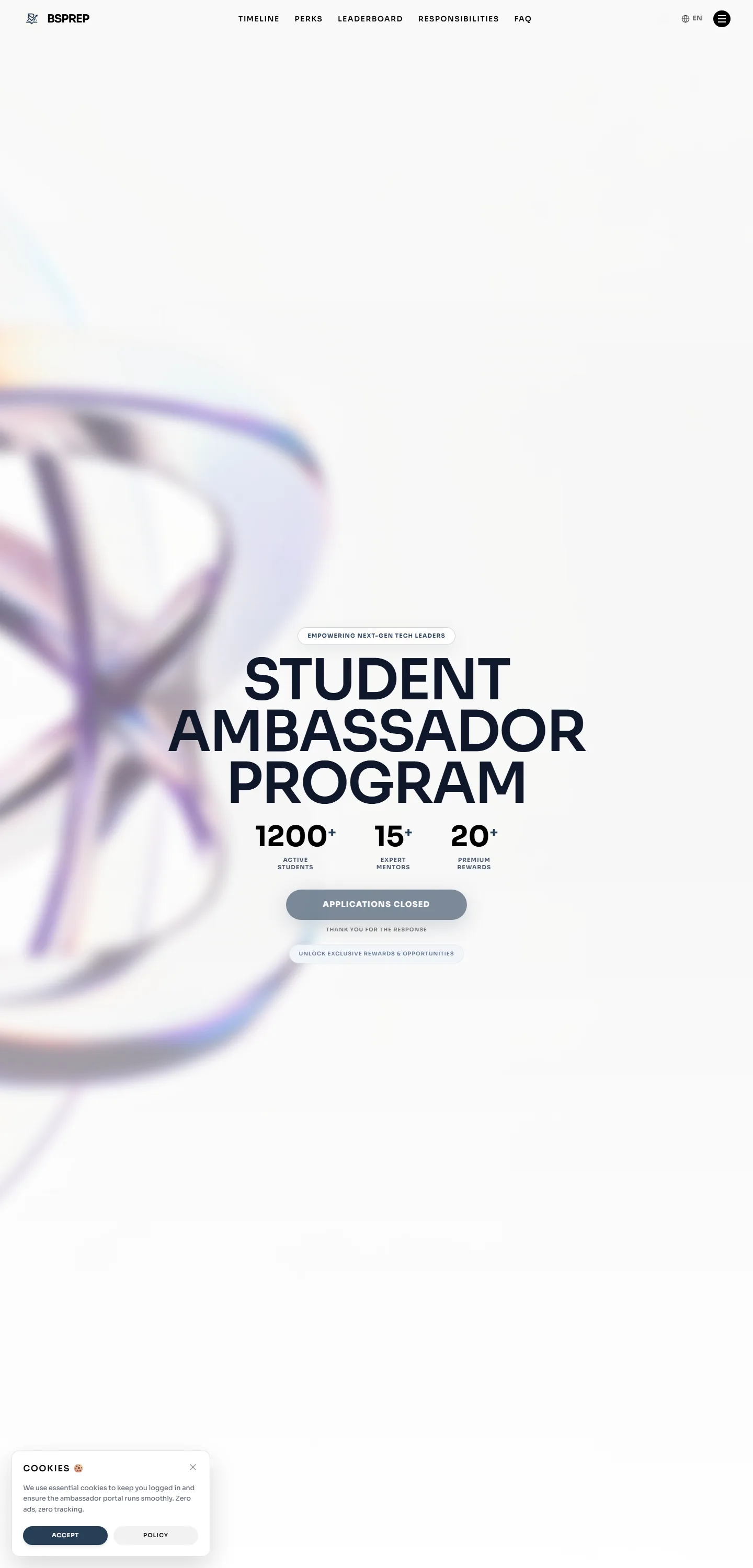 BS Prep Ambassador website preview
