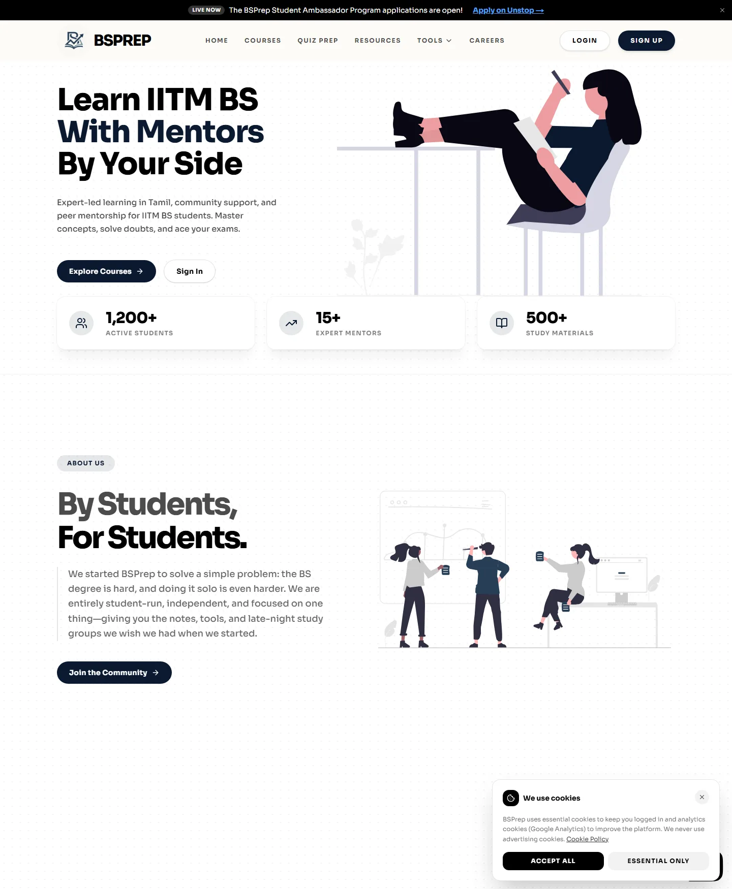 BS Prep website preview