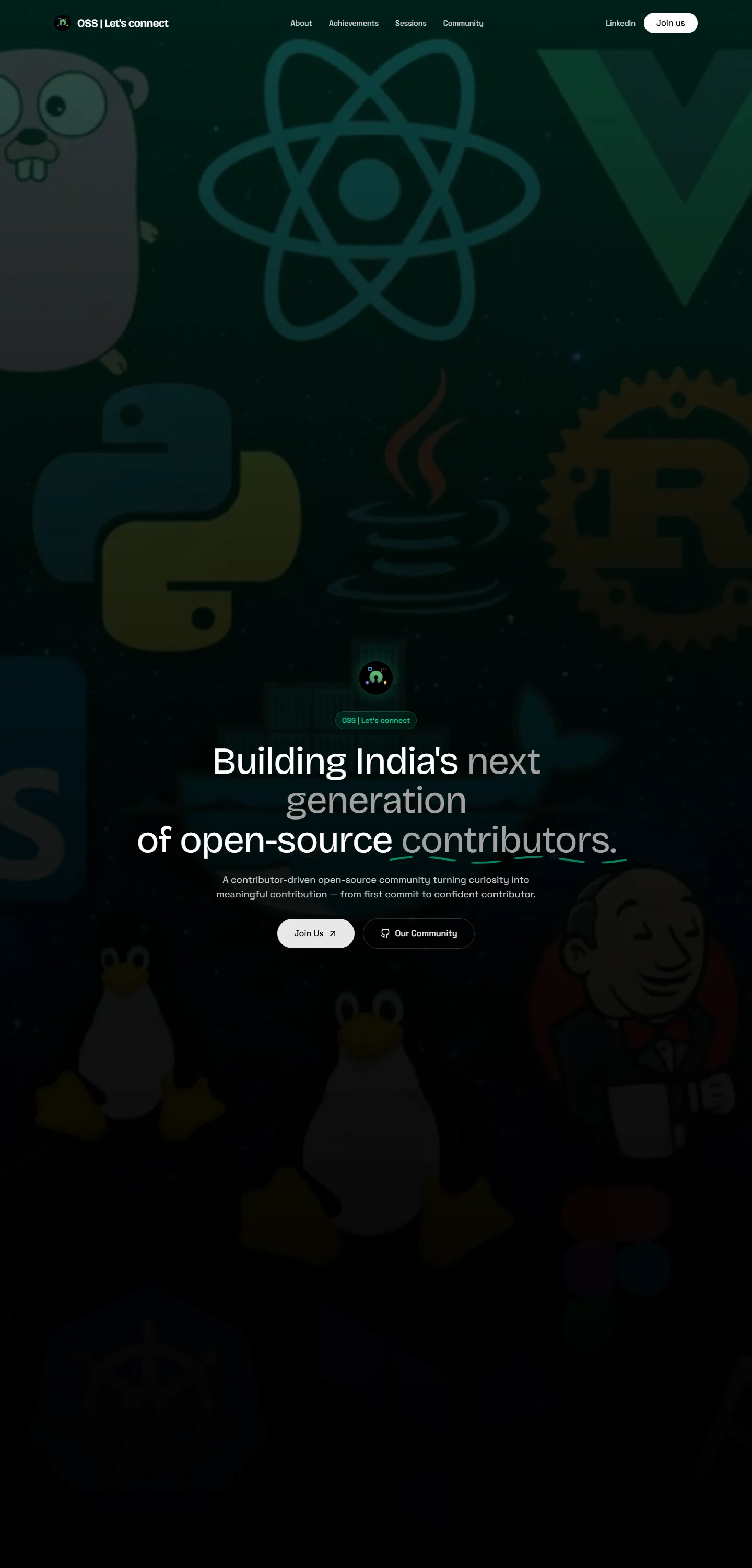OSS Connect website preview